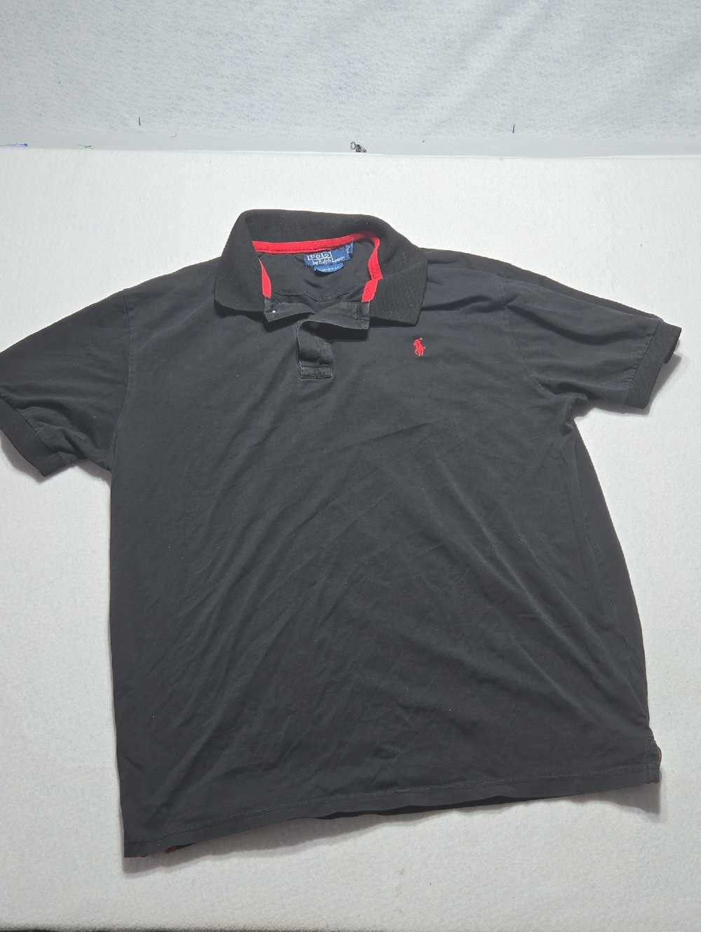 Ralph Lauren Black Polo Golf Shirt with Polo Buttons